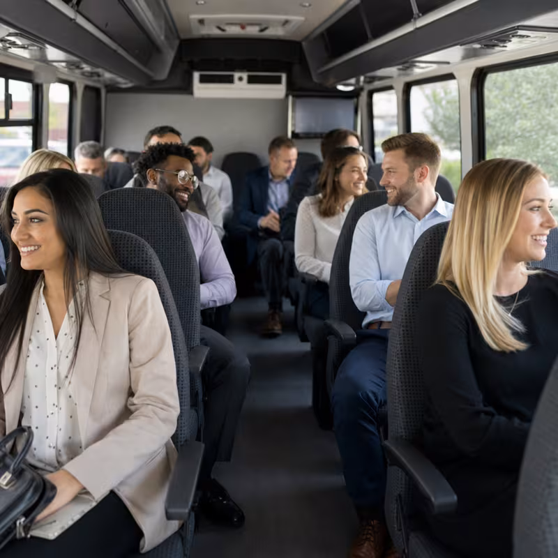 Black Mercedes Sprinter van staged for an Toledo Corporate Transportation group