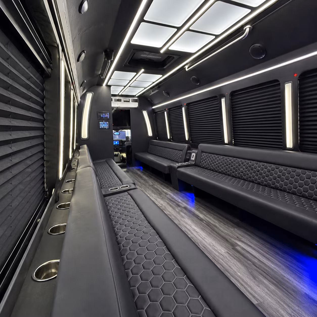 Toledo Bachelor & Bachelorette Transportation party bus interior