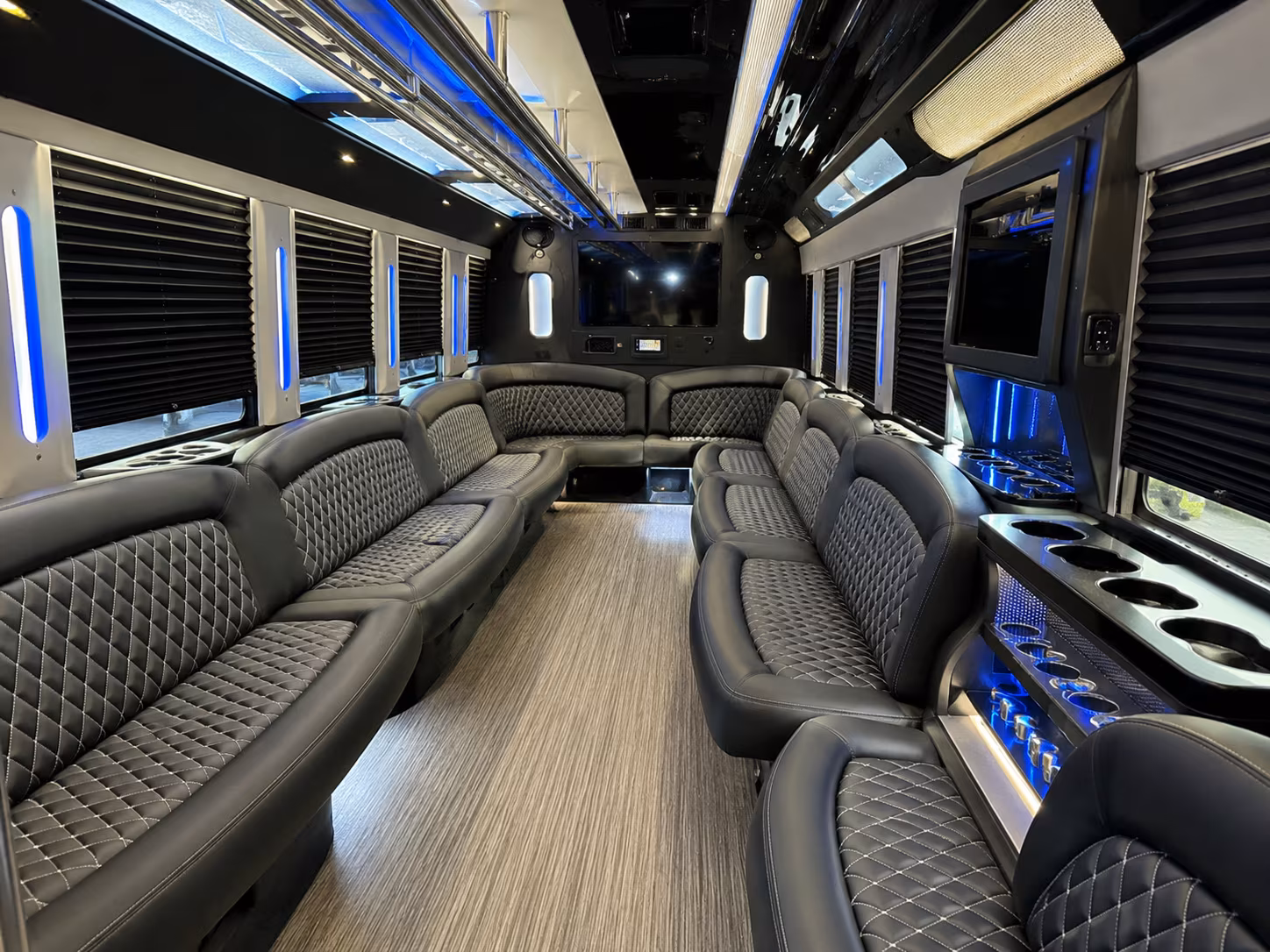 Toledo Birthday, Sweet 16, & Quinceañera Transportation party bus exterior