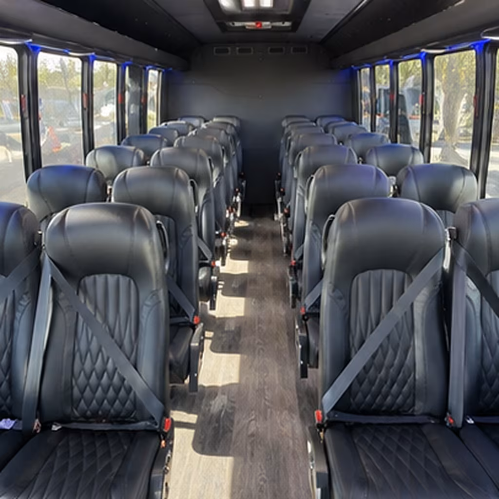 Toledo School Event Transportation party bus interior