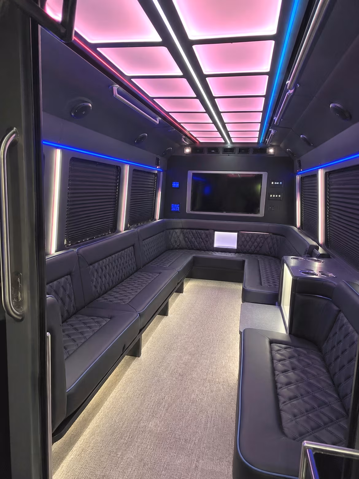 Toledo Sporting Event Transportation party bus interior
