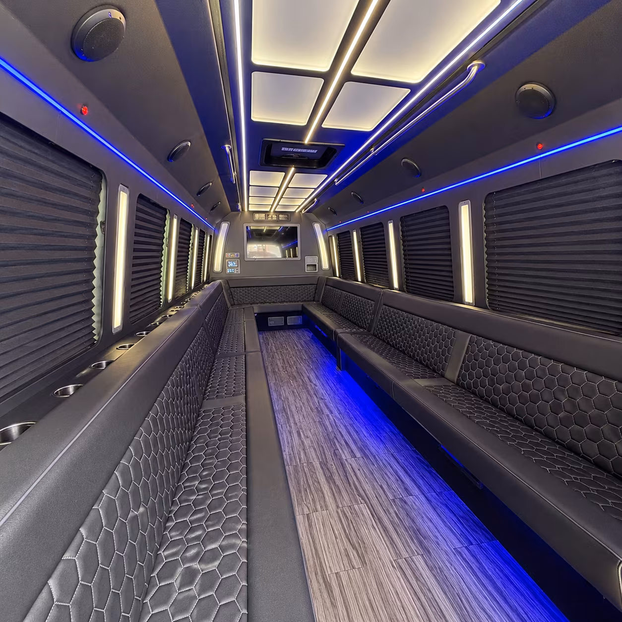 Toledo Wedding Transportation party bus interior